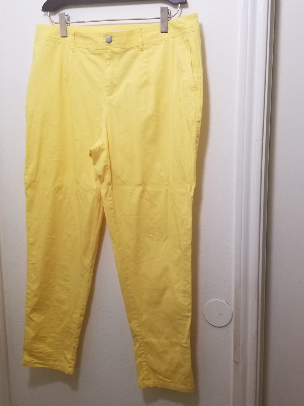 Cato Women’s 16W Sunny Yellow Straight Leg/Skinny Ankle Pants